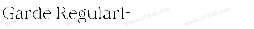 Garde Regular1字体转换